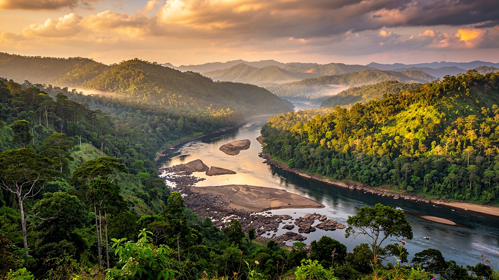 Manda and Deo river valleys flowing through Sal forest at Similipal